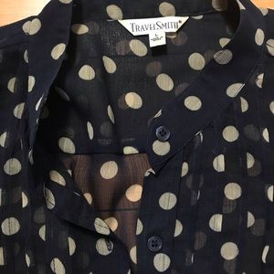 Organza chiffon button down long length shirt.